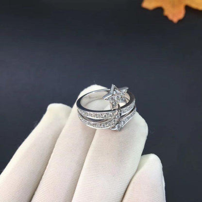 COMETE SILVER RING DIAMOND