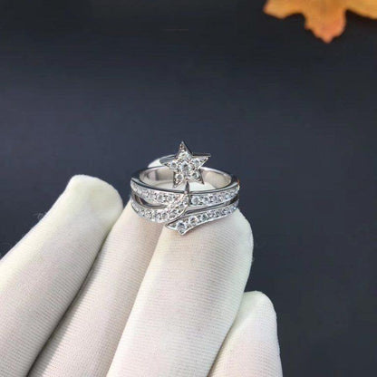 COMETE SILVER RING DIAMOND