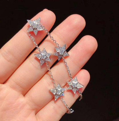 COMETE BRACELET SILVER DIAMOND 5 MOTIFS