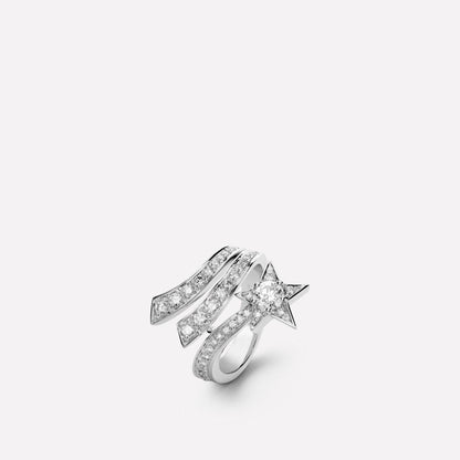 COMETE STAR RING SILVER DIAMOND