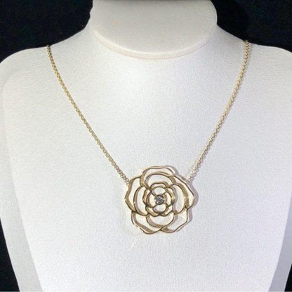 PETALES DE CAMELIA NECKLACE GOLD DIAMOND