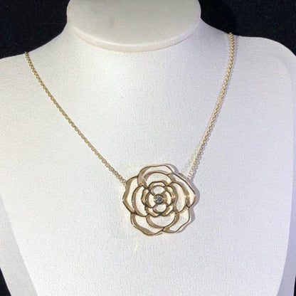 PETALES DE CAMELIA NECKLACE GOLD DIAMOND