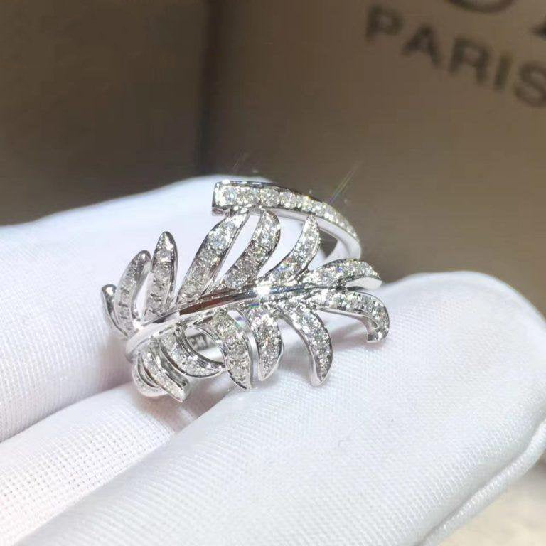 PLUME DE RING SILVER DIAMOND