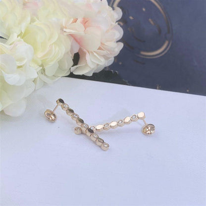 BEE LOVE PINK GOLD DIAMOND LONG EARRINGS