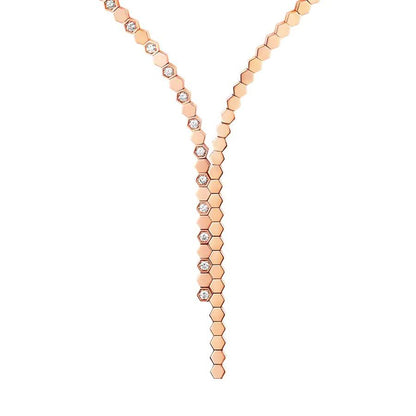 BEE LOVE NECKLACE PINK GOLD DIAMOND