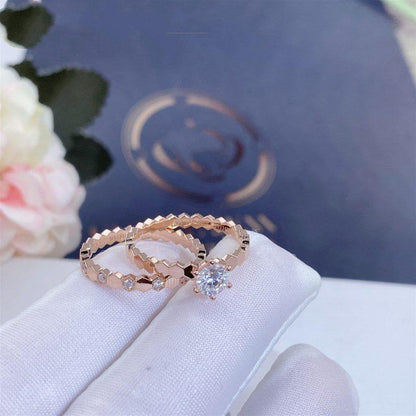 BEE LOVE RING PINK GOLD 1 DIAMOND