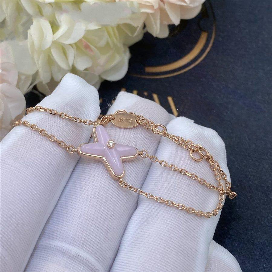 JEUX BRACELET PINK MOP PINK GOLD 1 DIAMOND