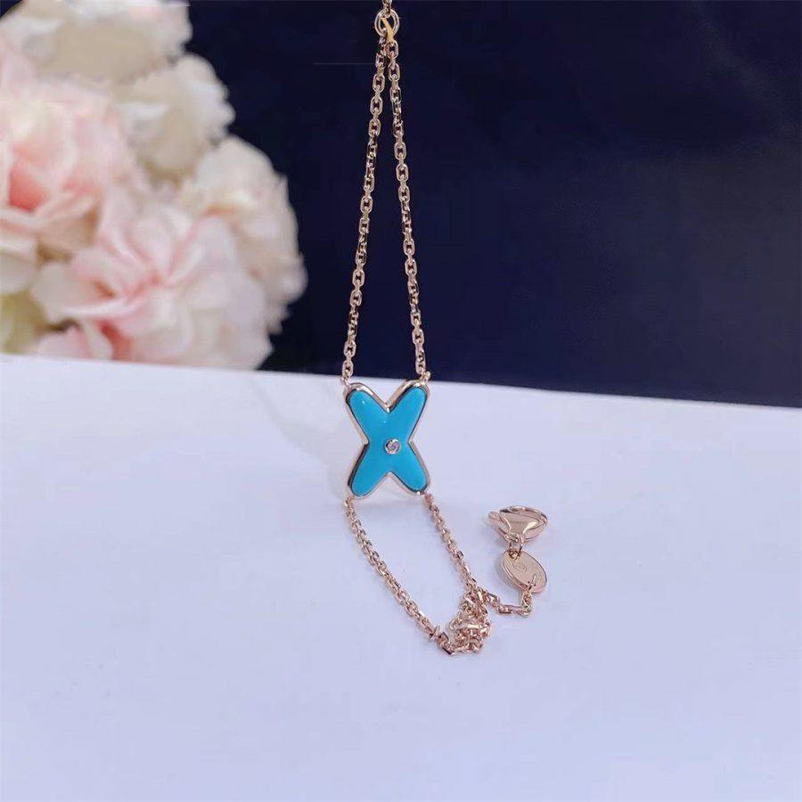 JEUX BRACELET TURQUOISE PINK GOLD 1 DIAMOND