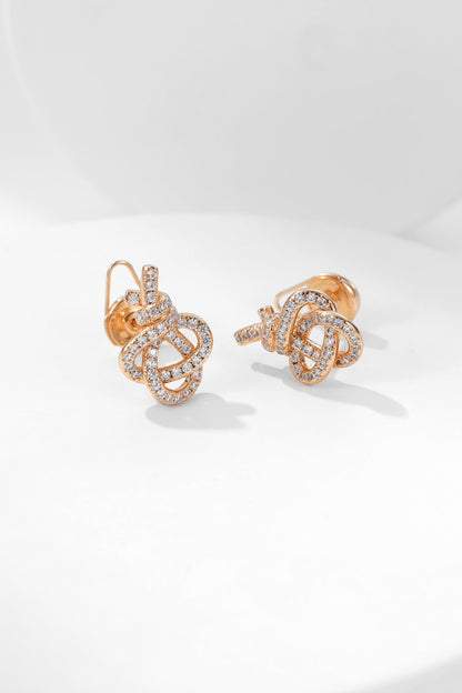 tiffan key woven diamond earrings