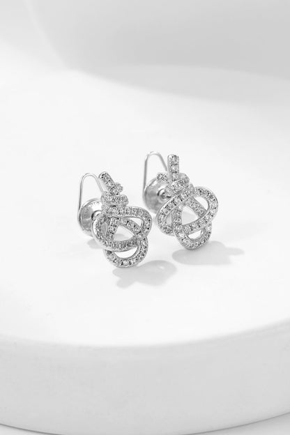 tiffan key woven diamond earrings