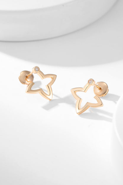 BLOSSOM STUD STAR DIAMOND EARRINGS