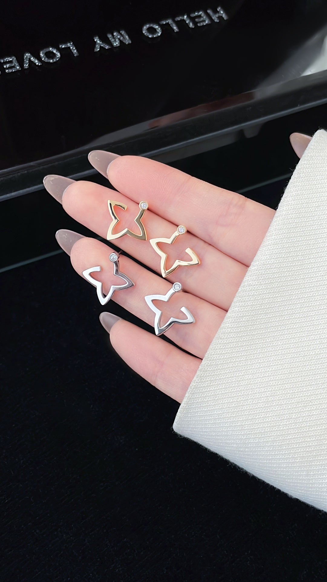 BLOSSOM STUD STAR DIAMOND EARRINGS