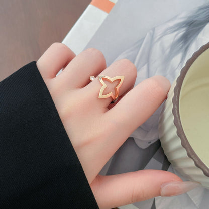 BLOSSOM PINK GOLD STAR OPEN DIAMOND RING