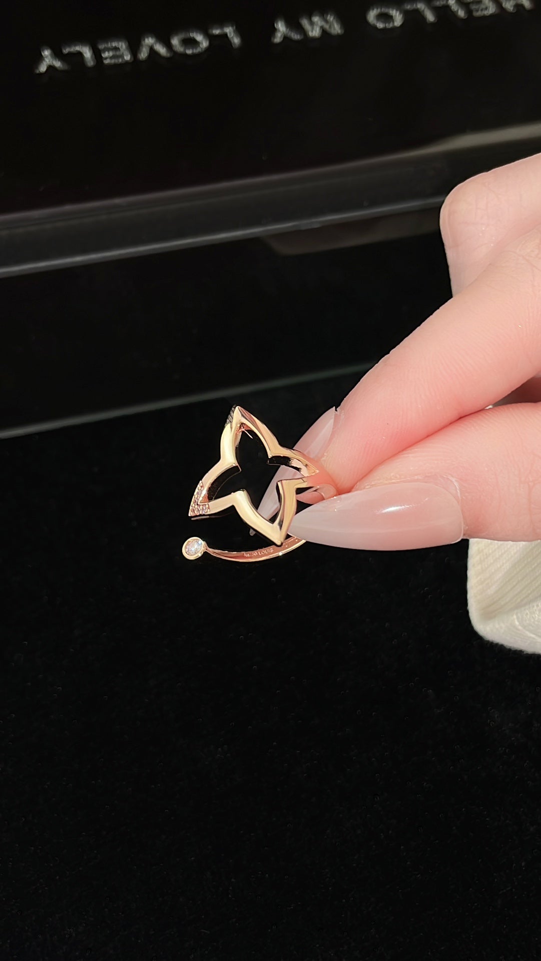 BLOSSOM PINK GOLD STAR OPEN DIAMOND RING