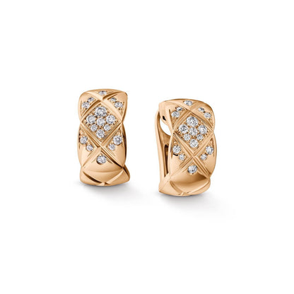 CRUSH DIAMOND PINK GOLD EARRINGS