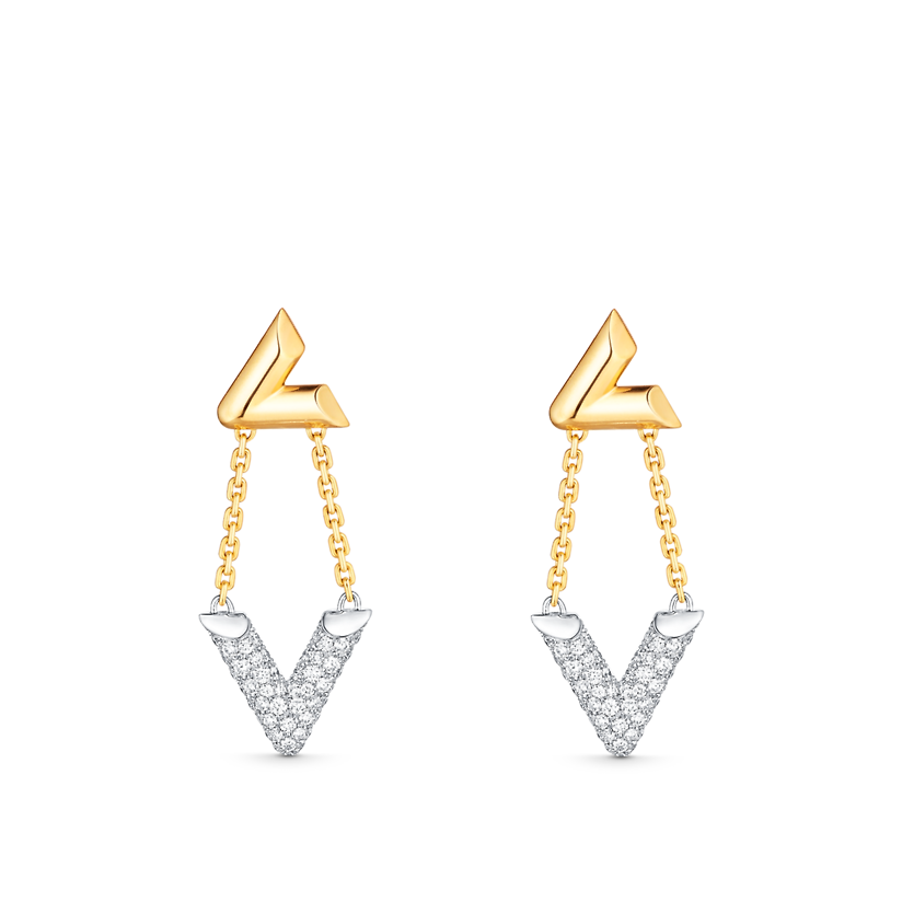 VOLT GOLD DIAMOND DROP EARRINGS