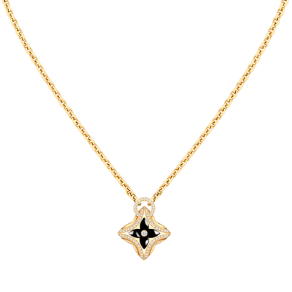 STAR PEDANT PINK GOLD DIAMOND NECKLACE