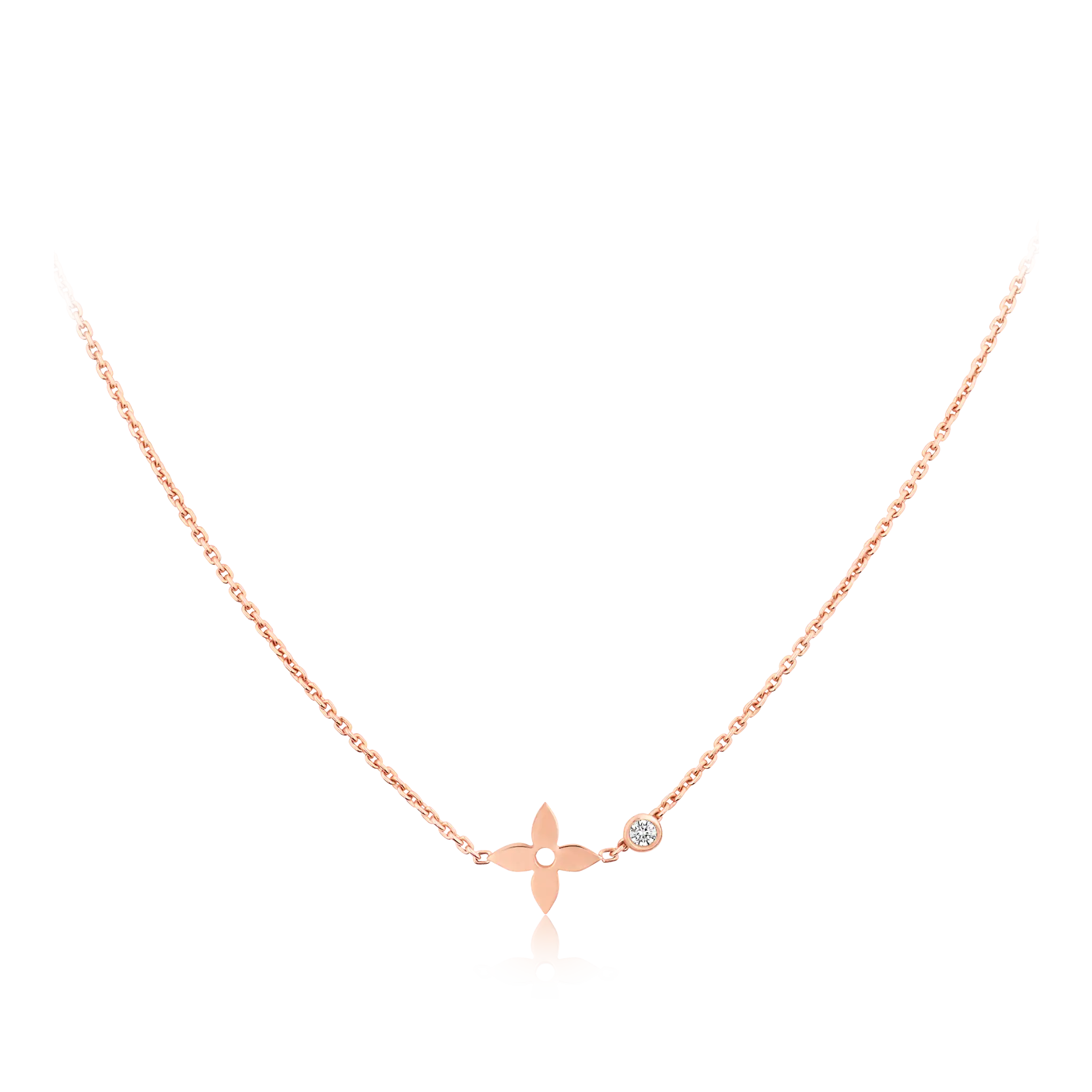 BLOSSOM PENDANT PINK GOLD AND DIAMOND