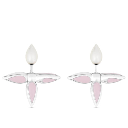 LOUISETTE EARRINGS PINK MOP SILVER EARRINGS