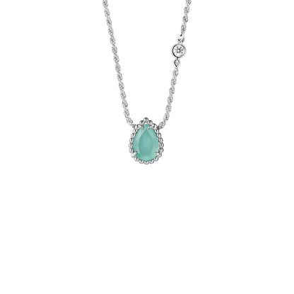 BOHEME AQUAMARINE SILVER NECKLACE