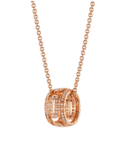 PARENTESI NECKLACE PINK GOLD DIAMOND