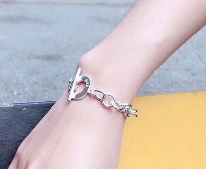 TOGGLE TAG BRACELET SILVER