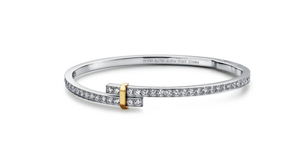 EDGE DIAMOND GOLD SILVER BRACELET