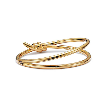 KNOT DOUBLE ROW GOLD BRACELET