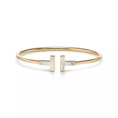 T BRACELET 1.8MM MOP GOLD