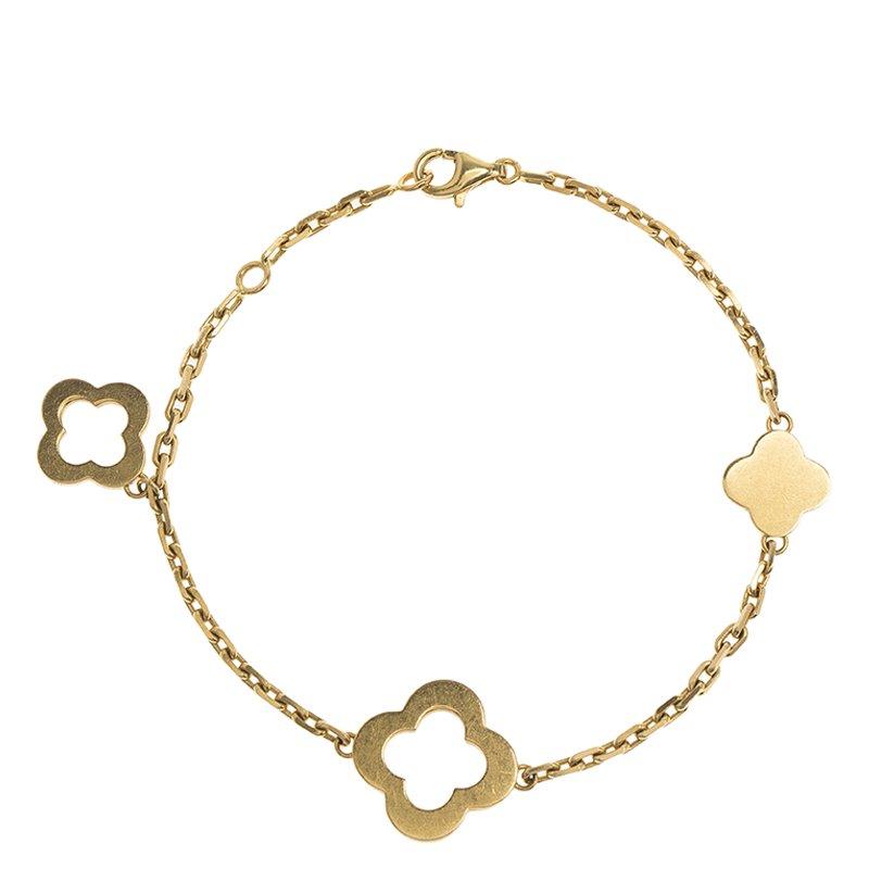 PURE CLOVER GOLD BRACELET 3 MOTIFS