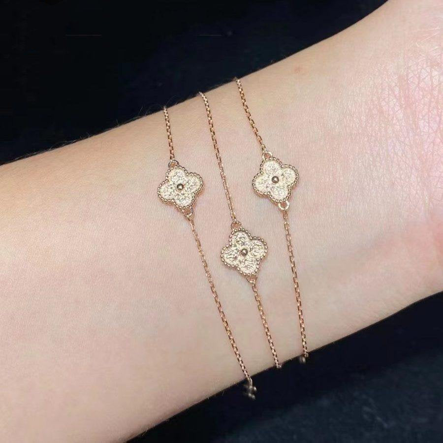 CLOVER PINK GOLD BRACELET