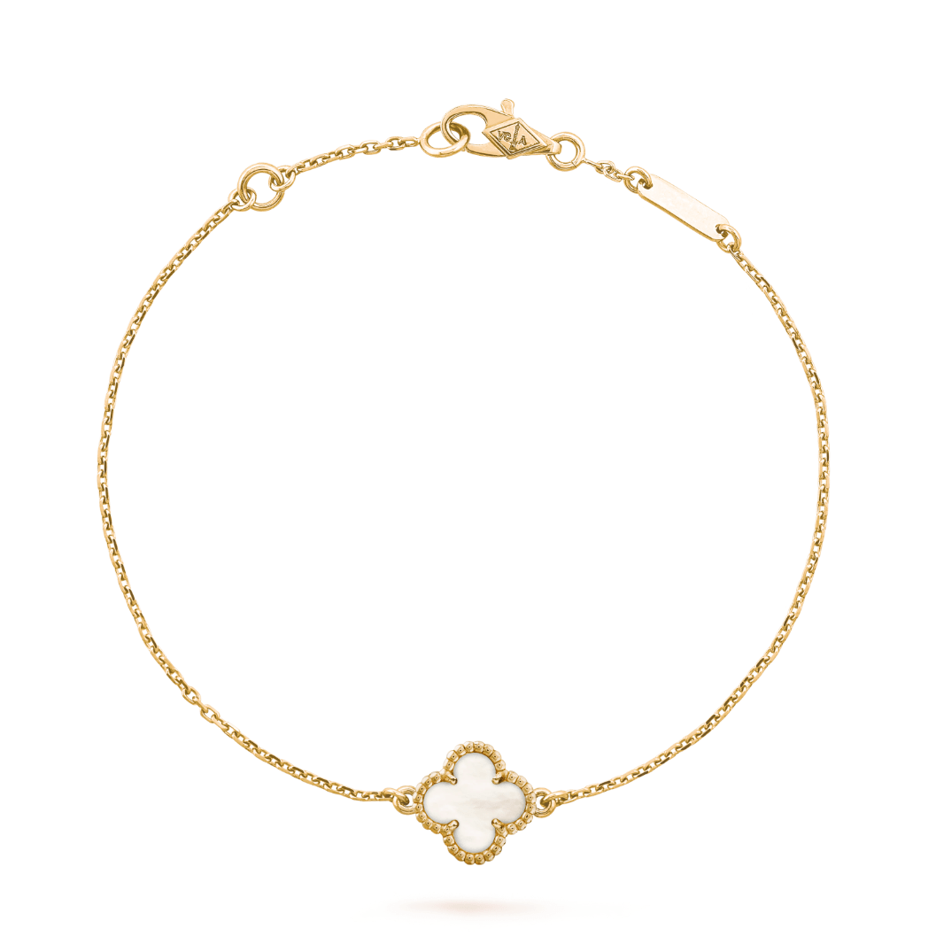 CLOVER GOLD MOP BRACELET