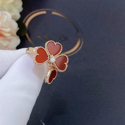 SWEET CLOVER CARNELIAN RING