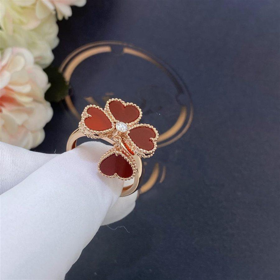 SWEET CLOVER CARNELIAN RING