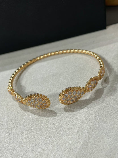 SERPENT BOHEME 6 MOTIFS DIAMONDS OPEN BRACELET