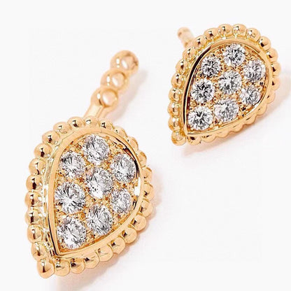 SERPENT BOHEME PINK GOLD DIAMONDS C SHAPE EARRINGS