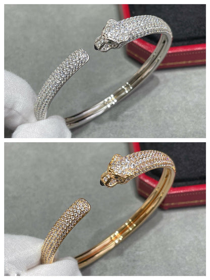 PANTHERE FULL DIAMOND OPEN BRACELET