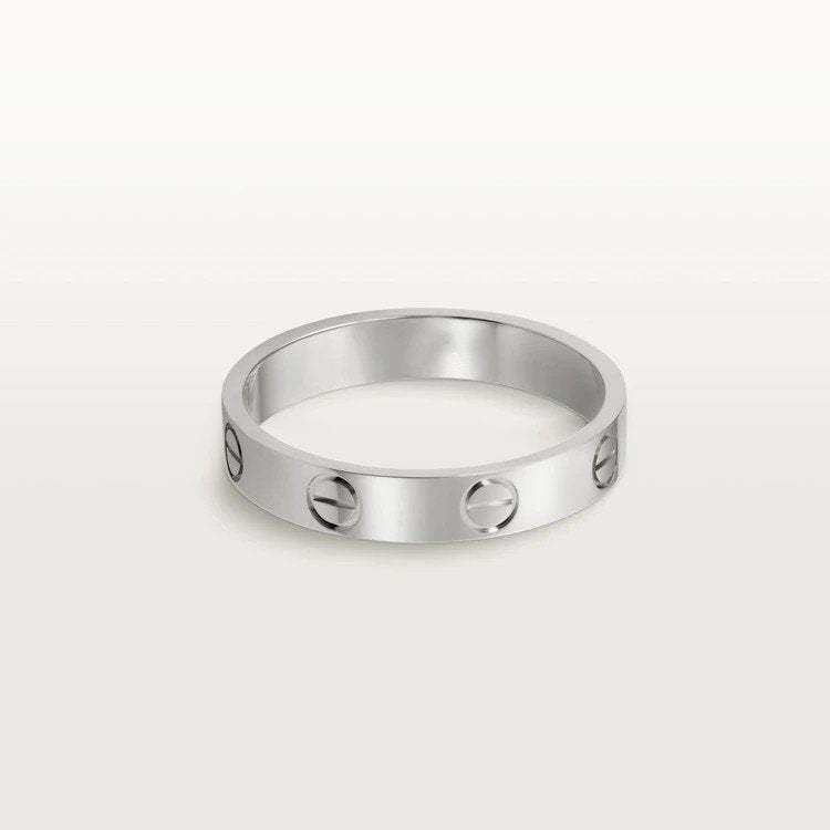 LOVE RING 4MM 1 DIAMOND SILVER