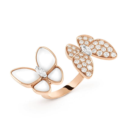 TWIN BUTTERFLY DIAMOND MOP RING